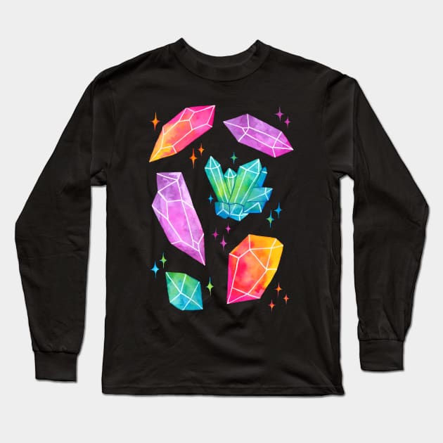 Watercolor Crystals | Nikury Long Sleeve T-Shirt by Nikury